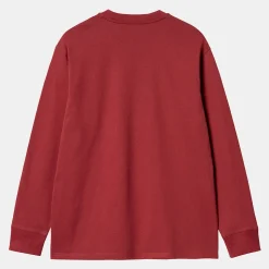 Homme Carhartt WIP Sweats-- T-Shirt American Script - Rouge