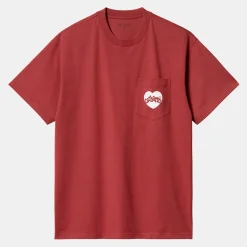 Homme Carhartt WIP T-shirts-- T-Shirt Amour - Rouge