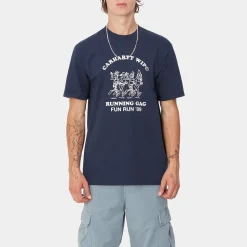 Homme Carhartt WIP L'esprit Merci|T-shirts-- T-Shirt Fun Run - Bleu