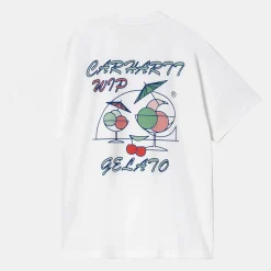 Homme Carhartt WIP T-shirts-- T-Shirt Gelato - Blanc