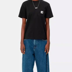 Femme Carhartt WIP T-shirts-- T-Shirt Pocket - Noir