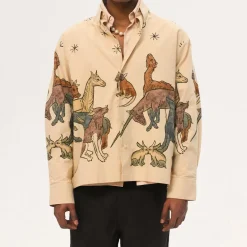 Homme CARNE BOLLENTE Chemises-- Chemise Moonlight Fauna - Beige