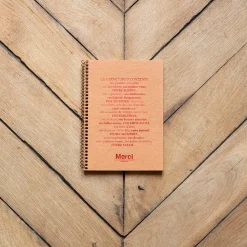 1407 IMPRIMERIE DU MARAIS Écriture-Carnet A5 à spirale - Kraft & Rouge