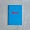 2962 BRANDBOOK Écriture-Carnet Merci - Bleu Marin et Rouge