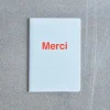 2962 BRANDBOOK Écriture-Carnet Merci - Bleu Zénith et Corail