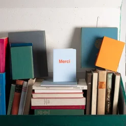 2962 BRANDBOOK Écriture-Carnet Merci - Bleu Zénith et Corail