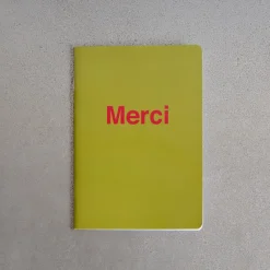 2962 BRANDBOOK Écriture-Carnet Merci - Kaki et Rouge