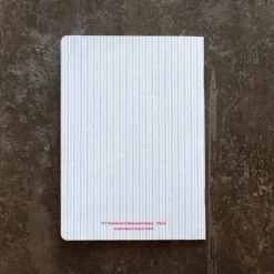 2962 BRANDBOOK Écriture-Carnet Merci - Rayures Bleu Tyrrhénien et Rouge