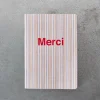2962 BRANDBOOK Écriture-Carnet Merci - Rayures Jaune Asahi