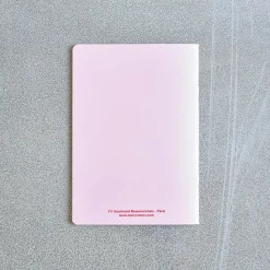 2962 BRANDBOOK Écriture-Carnet Merci - Rose Pâle et Rouge
