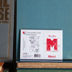 1197 LES PARISETTES Écriture-Carte postale puzzle - Merci Map