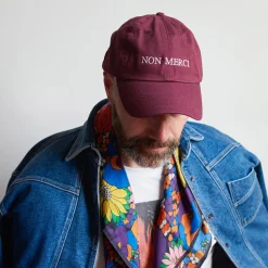 Femme HOHO COCO L'esprit Merci|Casquettes & Bobs-Casquette unisexe brodée Non Merci - Bordeaux