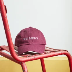 Femme HOHO COCO L'esprit Merci|Casquettes & Bobs-Casquette unisexe brodée Non Merci - Bordeaux