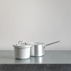 1771 ITALO OTTINETTI Poêles & Casseroles-Casserole haute et couvercle en aluminium