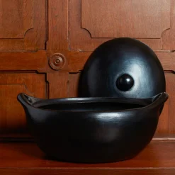 1950 INDIGENA Maison De Campagne|Poêles & Casseroles-Casserole ovale en argile - Noir