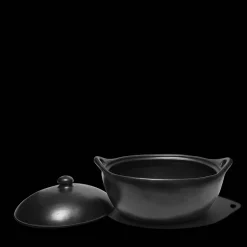 1950 INDIGENA Maison De Campagne|Poêles & Casseroles-Casserole ovale en argile - Noir