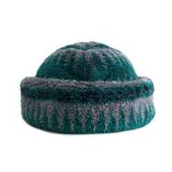 Femme câbleami Chapeaux|Chapeaux-- Bonnet Jacquard - Vert