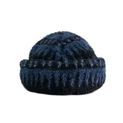 Femme câbleami Chapeaux|Chapeaux-- Bonnet Jacquard - Bleu
