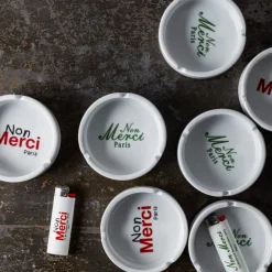 1859 ESSEASCREEN Les Accessoires Merci|Allumettes & Briquets-Cendrier - Vert "Rive Gauche" - Non Merci