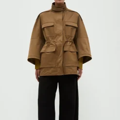 Femme Christian Wijnants Manteaux-- Manteau Chiku - Sepia