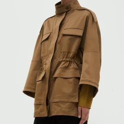 Femme Christian Wijnants Manteaux-- Manteau Chiku - Sepia