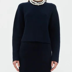 Femme Christian Wijnants Mailles--Pull Kara - Marine