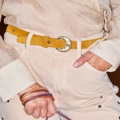 Femme Claris Virot Ceintures-- Baby Ceinture Demi-lune - Ambre