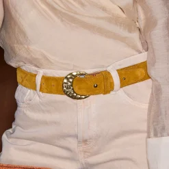 Femme Claris Virot Ceintures-- Ceinture Demi-lune - Ambre