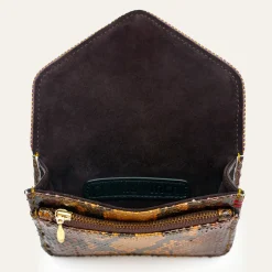 Femme Claris Virot Porte Monnaie|Porte Monnaie-- Porte Carte Python Alex - Marron