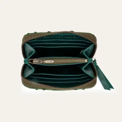 Femme Claris Virot Porte Monnaie|Porte Monnaie-- Portefeuille Mini Bob Pyhton - Vert