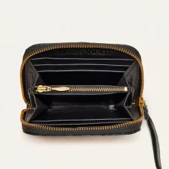 Femme Claris Virot Porte Monnaie|Porte Monnaie-- Portefeuille Mini Bob Pyhton- Noir