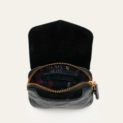 Femme Claris Virot Porte Monnaie|Porte Monnaie-- Porte-Monnaie Karl - Noir Vintage