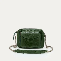 Femme Claris Virot Sacs À Main-- Sac Charly - Vert Python