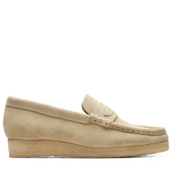 Femme Clarks Derbies-- Wallabee Loafer - Maple Suede