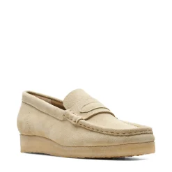 Femme Clarks Derbies-- Wallabee Loafer - Maple Suede