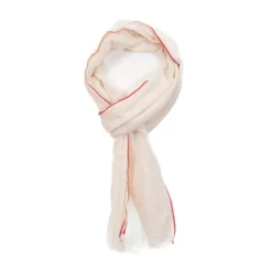 Femme COLORES Foulards & Echarpes-- Paréo Bords Rayés - Rouge