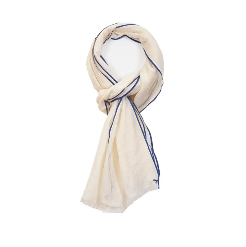 Femme COLORES Foulards & Echarpes-- Paréo Bords Rayés - Bleu