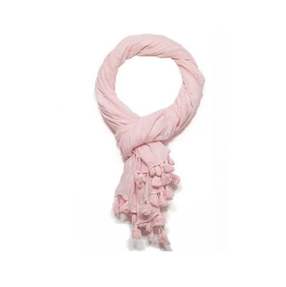 Femme COLORES Foulards & Echarpes-- Paréo Pom Pom - Pink