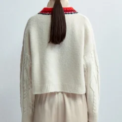 Femme Cordera Mailles-- Cardigan - Blanc