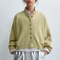 Femme Cordera Mailles-- Cardigan Laine - Butter