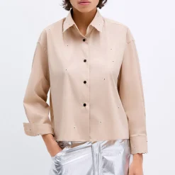 Femme Cordera Chemises-- Chemise Broderie - Beige