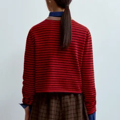 Femme Cordera Mailles-- Pull manches longues - Rouge