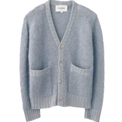 Homme CORRIDOR Mailles-- Cardigan Mohair - Bleu