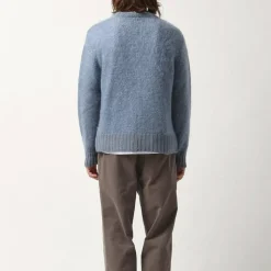 Homme CORRIDOR Mailles-- Cardigan Mohair - Bleu