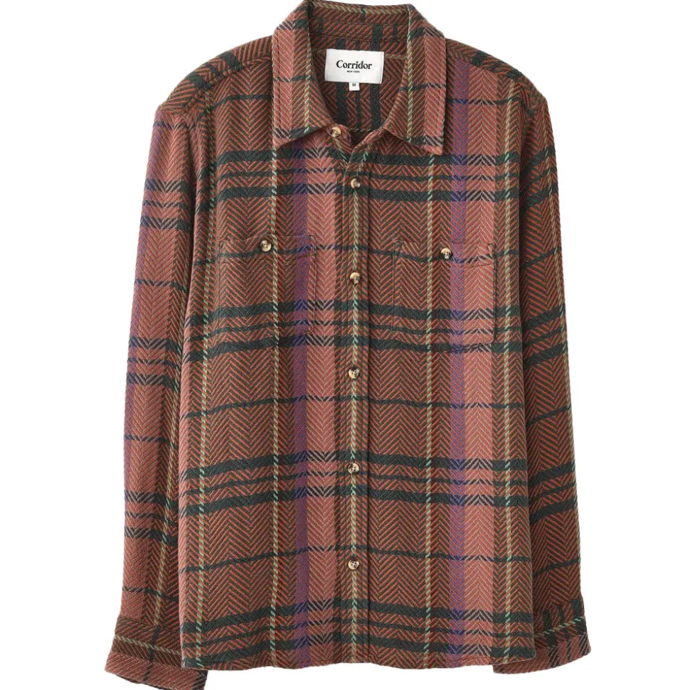 Homme CORRIDOR Chemises-- Chemise Acid Plaid Totem - Marron