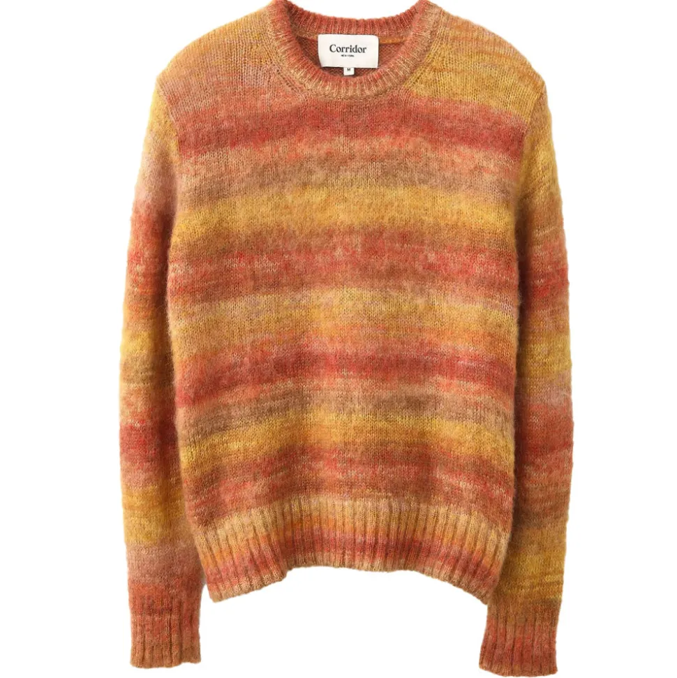 Homme CORRIDOR L'esprit Merci|Mailles-- Pull Space Dye - Orange