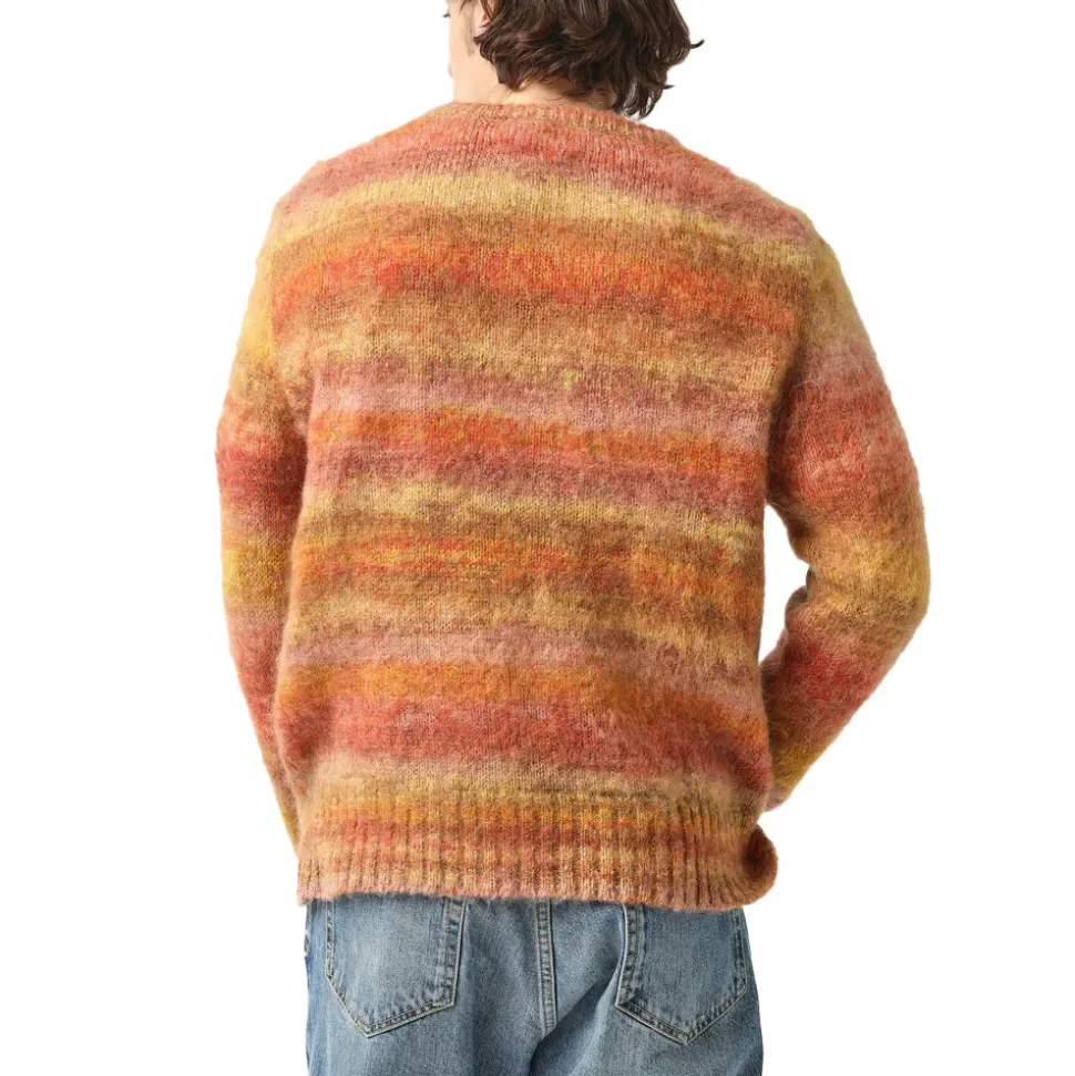 Homme CORRIDOR L'esprit Merci|Mailles-- Pull Space Dye - Orange