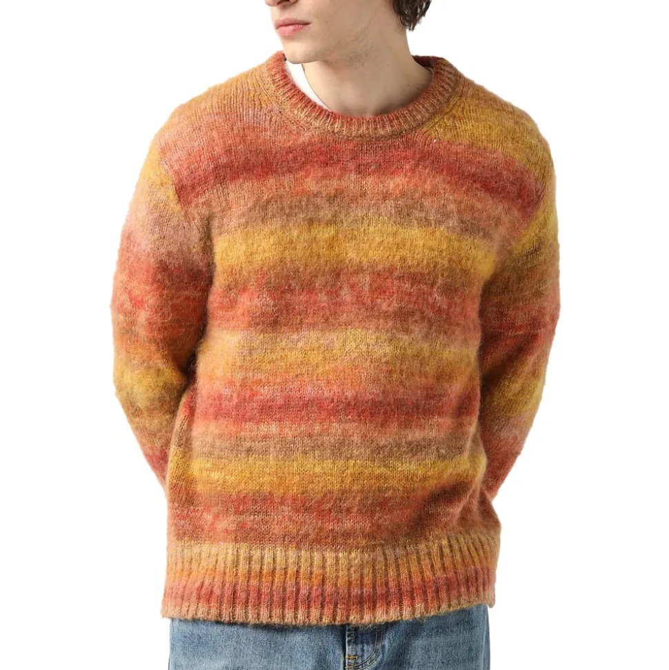 Homme CORRIDOR L'esprit Merci|Mailles-- Pull Space Dye - Orange