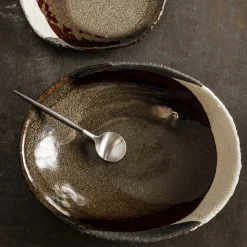 925 JARS CERAMISTES Bols|Assiettes Creuses-Coupelle en grès émaillé Wabi - Seidou Kaki