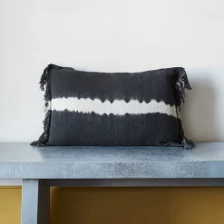 2959 BED AND PHILOSOPHY Coussins-Coussin en coton Tami - Tye Dye Noir